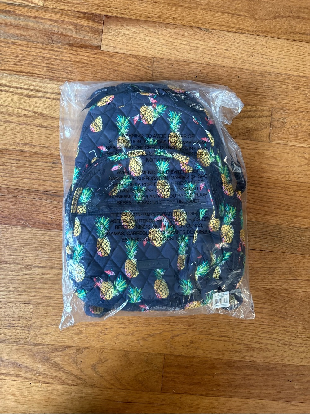 Vera Bradley Essential compact Backpack toucan party Pineapple Print mini bag